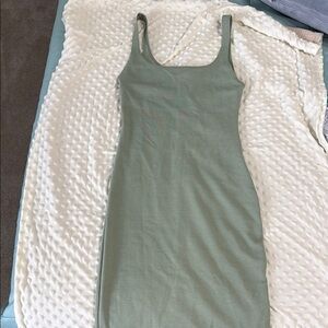 Sleek Green Sleeveless Dress